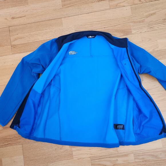 North Face Jacket Sz Large Mens Apex Pneumatic Windwall Blue Full Zip Softshell - Picture 12 of 16